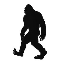 Black Metal Laser Cut Bigfoot Walking Wall Sculpture Home Decor Sasquatch Art - £34.81 GBP