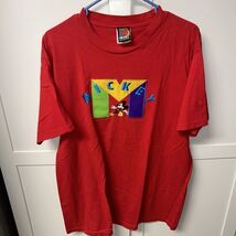 Mickey Unlimited Red Men's T-Shirt Size Large Vintage Tag TRY Embroidered - $14.12