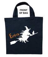 Witch Trick or Treat Bag, Personalized Witch Trick or Treat Bag, Witch Bag - £12.75 GBP+