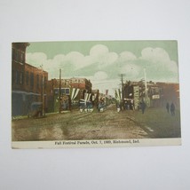 Antique Richmond Indiana Postcard Fall Festival Parade October 7, 1909 UNPOSTED - £15.97 GBP