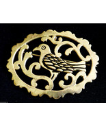 Handcrafted Filigree Sterling Silver 925 Paridise Bird Pin Brooch or Pen... - £70.43 GBP