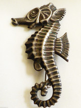 VTG Sterling Silver 925 NG signed Sea horse Seahorse Pin Brooch 2.5&quot; - £126.32 GBP