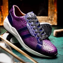 sueded Snake and classic calfskin fashion sneaker Shoes Verona Purple image 10