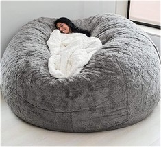 Living Room Furnishings Cozy Sofa Bed Cover, 5 6 7 Ft Bean Bag Chair Cov... - £50.33 GBP