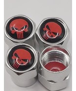 Set of 4 Chrome Punisher Tire Valve Stem Caps For Car, Standard Fitting #95 - $9.19 CAD