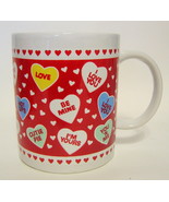 Mug Valentine Candy Hearts Novelty Mug Hallmark Cards, Inc. Drinkware 10 oz  - $17.10