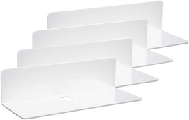 IEEK 9 Inch Acrylic Floating Shelves Set of 4,Small Wall Display Shelf for - £26.85 GBP