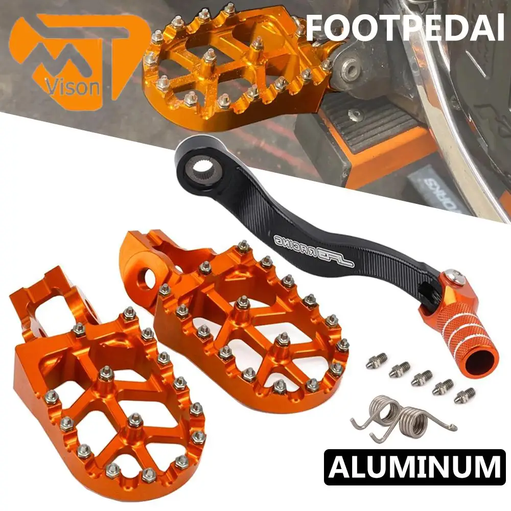 Footpeg Gear Shift Lever Set Motorcycle CNC Aluminum Footpeg Shifter For KTM SX - £26.15 GBP+