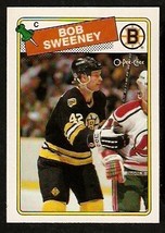 Boston Bruins Bob Sweeney 1988 OPC O-Pee-Chee Hockey Card # 134 - £0.39 GBP