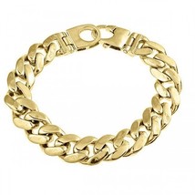 Men&#39;s Miami Cuban Link Bracelet 14k Solid Yellow Gold Handmade 110 grams 15 mm - $10,998.96