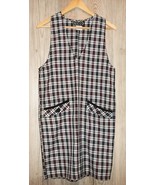 Vintage 80s Plaid Jumper Dress S Small Velvet Trim Pockets by Pellini - €17,37 EUR