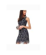 Pisarro Nights Dress Black Silver Beaded Sleeveless Cocktail Party Flapp... - $88.11