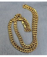 Miami 5mm Cuban Link Chain Necklace 24&quot;  18K Yellow Gold Plated 42 Grams - £14.90 GBP