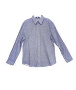 Nick Graham Everywhere Mens M Blue Paisley Button Dress Shirt Stretch Mo... - $26.40 CAD