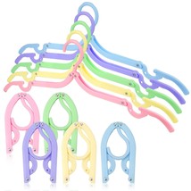 20 Pcs Portable Colored Folding Clothes Hangers, Portable Folding Travel Hangers - £22.13 GBP