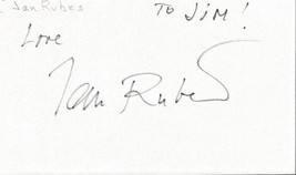 Jan Rubes Signed 3x5 Index Card Forbidden Journey B - $39.59
