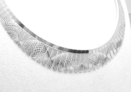 Sterling Silver Diamond-Cut Swirl Cleopatra 18&quot; Necklace - £60.09 GBP