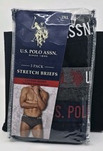 US Polo Assn 3 Pack Stretch Briefs Mens Cotton Underwear 2XL 44-46 - $23.75
