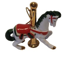 Vintage 1980 Porcelain China Collectible  Carousel Horse Figurine Onament - £12.20 GBP