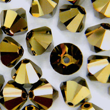 4mm Crystal Dorado 2X Swarovski Xilion Beads 5328 ( 72 )  bronze bicone - £5.71 GBP