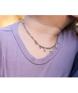 Cute Rhodium Plated Girl Star Drops Charm Pendant Brass Necklace - Uniqu... - $62.15