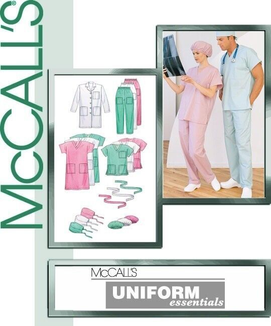 McCalls Sewing Pattern P481 9123 Nursing Scrubs Unisex Size S-L - $9.74