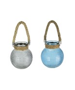 Scratch &amp; Dent Set of 2 Hobnail Beaded Glass 6.5 Inch Tealight Candle La... - £19.75 GBP