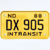 1988 United States North Dakota INTRANSIT Special License Plate DX 905 - $18.80