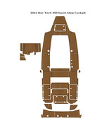 2022 Nor-Tech 390 Swim Step Cockpit Pad Boat EVA Foam Faux Teak Floor Ma... - $2,871.97 CAD