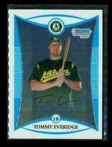 2008 Topps 1ST Bowman Chrome Baseball Card BCP86 Tommy Everidge Oakland A&#39;s - £3.28 GBP