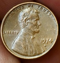 1974 D Lincoln Memorial Cent Penny Error - £3.18 GBP