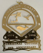 Oregon Coast Christmas Cottage 20th Anniversary 1974-1994 JP Ornament Wh... - $20.78