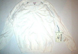 New Womens Cashmere True Religion Jeans Sweater Top NWT L Crystals Off White  - £275.05 GBP