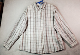 Alfred Dunner Shirt Womens Size 18 Gray Plaid Long Sleeve Collared Button Down - £13.34 GBP