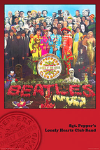 The Beatles Poster Sgt. Pepper's Lonely Hearts Club Band Cover 24x36 inches  - £16.07 GBP