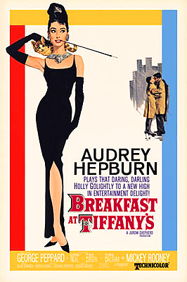 Breakfast At Tiffany's Movie Poster 24x36 inches Holly Golightly Audrey Hepburn - $16.99