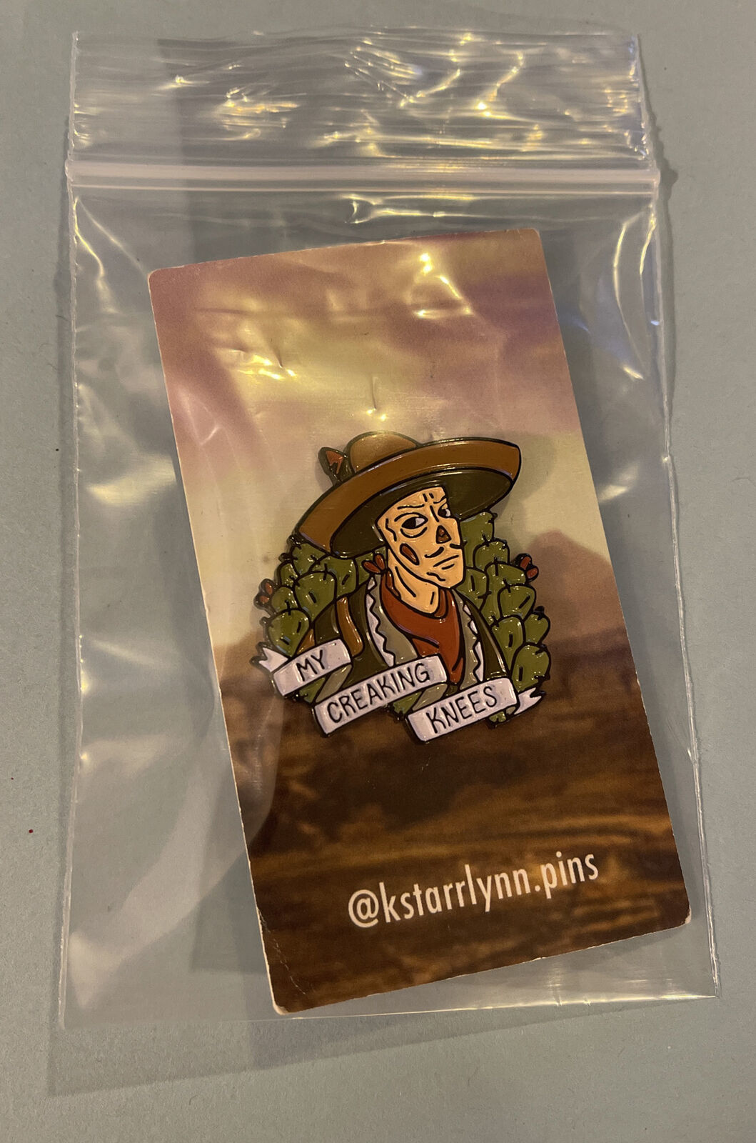 My Creaking Knees pin Brooch by Kstarrlynn Pins - $7.63