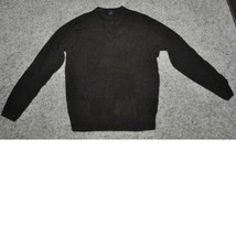Mens Sweater Dockers Brown Lightweight Long Sleeve Crewneck Acrylic-size M - £17.83 GBP