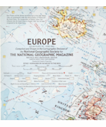1962 Europe Map National Geographic Vintage Atlas Plate 30 24.75 x 19&quot; F13F - $29.99