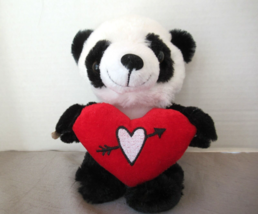 Dan Dee Collectors Choice  panda bear large red heart  plush  7&quot; tall - £10.92 GBP