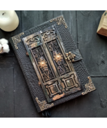 Door journal handmade Gothic grimoire Witchy junk book for sale complete - £62.66 GBP