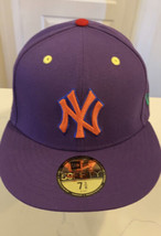 Yankees Purple fitted cap size 7 3/8 - £38.92 GBP