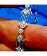 Natural Diamond Deco 2 carat Tennis Line Bracelet 18K White Gold 7.5 inc... - $9,867.24 CAD