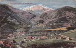 Manitou & Pike's Peak Colorado~Elevated View~H H T Publ Postcard 1918 - £4.83 GBP