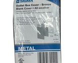 Blankcover 1Gang Bronze Or Black By Sigma Mfrpartno 14240Br - £3.94 GBP