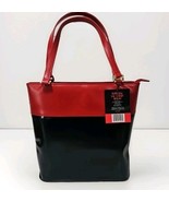 NWT ELIZABETH ARDEN Tote Bag Shoulder Purse Red Black Faux Leather Women&#39;s - $291.22 MXN
