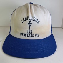 Lamplighter Inn Webb Lake WI Vintage Mesh Trucker Hat Snapback USA - $14.95