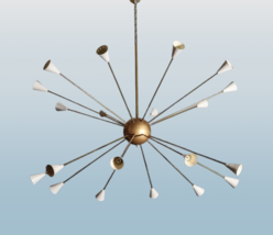The White Rétro Lampe Pour Moderne Maison Classy Pretty Atomique Spoutni... - £369.84 GBP