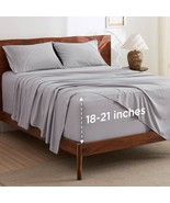Bedsure Deep Pocket King Sheet Set - Fits Mattresses Up To 21 Inches, Li... - $54.81 CAD