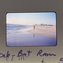 35mm Slide Bat Yam Israël Woman Walking On Beach 1973 Tourist Photo - £8.99 GBP